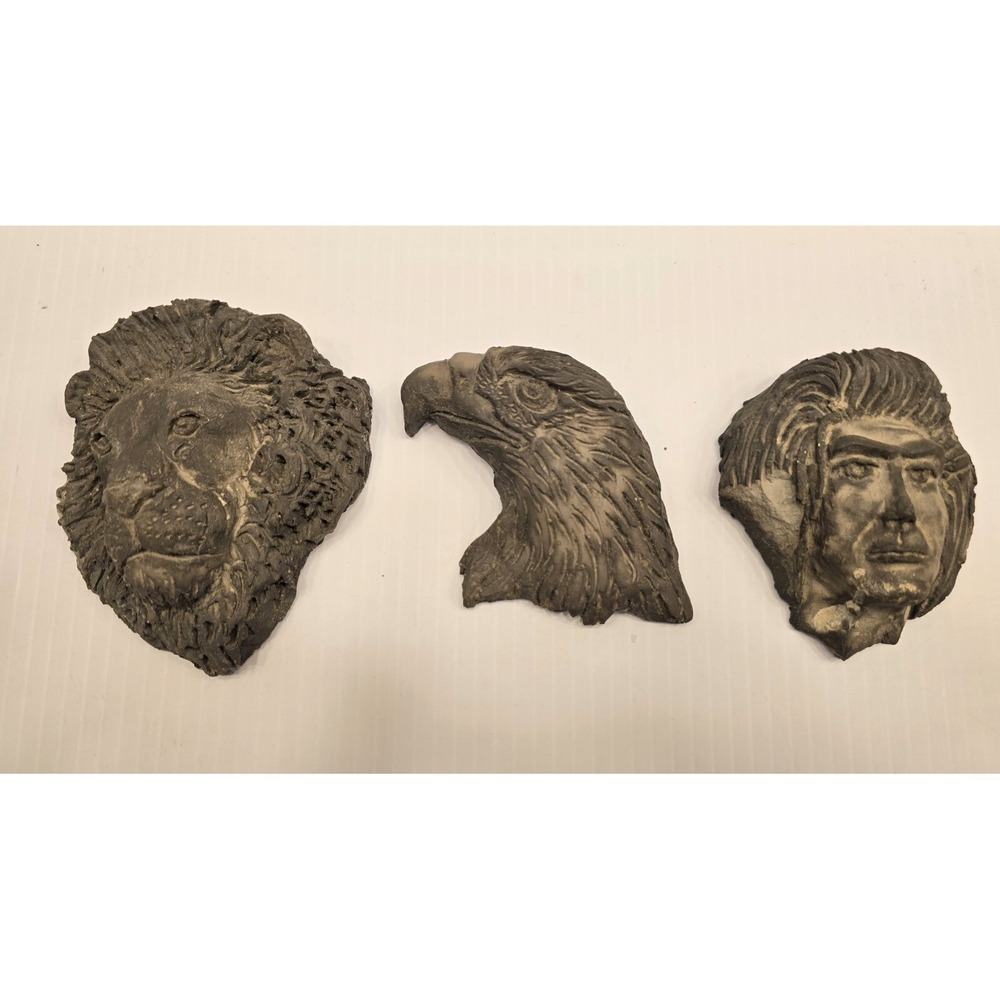 3 Funky Hand Made Decorative Thingys, Eagle, Man, Lion, Geocashing Treasures - Picture 1 of 16